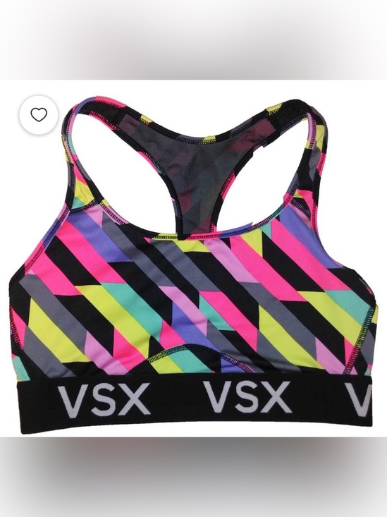 Victoria's Secret Other - Victoria's Secret VSX  Geo Racerback Sports Bra - Pink, Yellow, Aqua, Black sz m